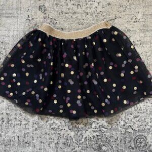 🧡3/15 Epic Threads Black Gold Pink Polka Dot Tulle Skirt Kids 5
